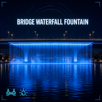 Contratista de Diseño y Construcción de Fuentes de Agua - Cortina de Agua Digital con Luz - Puente de Cascada - CE RoHS Directo de Fábrica