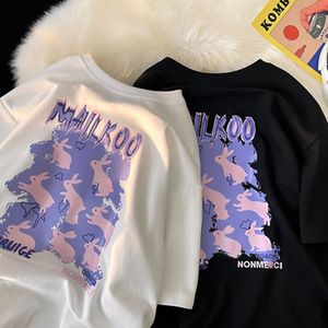 T-shirts pour hommes en coton, à manches courtes, <span class=keywords><strong>d</strong></span>écontractés, pour sports de plein air, avec impression 3D en relief, unis, sérigraphie mousse, grandes tailles, vente en gros - Product Image 5