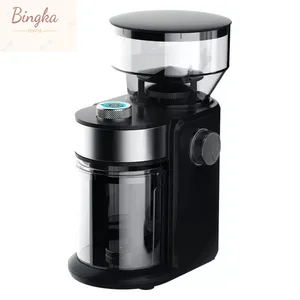 Moedor de café pequeno ajustável, moedor elétrico de grãos de café em aço inoxidável com 16 configurações, máquina de café expresso