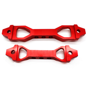 Auso-Racing Aluminum Alloy Battery <b>Bracket</b> For Honda Civic 2002-2005 Red Long And Short Specification - Product Image 4