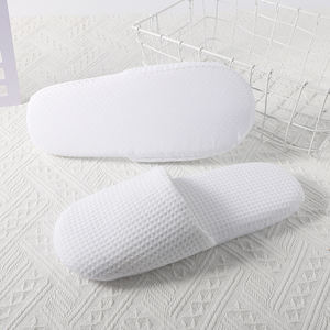 Chaussons jetables en coton gaufré blancs de <span class=keywords><strong>la</strong></span> marque BenBen pour hôtels, spas, salons, maisons et voyages, avec impression de logo personnalisée - Product Image 4