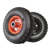 10 Inch 3.00-4 Hand Truck Wheel Air Rubber Tire 3.50-4 Inflatable Wheel for Lawn Mower Wheelbarrow Pneumatic Other Wheel