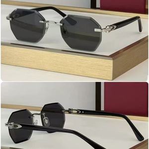 Unisex Rimless Leopard-Head <b>Sunglasses</b> UV400 Non-Polarized Lenses Fashionable Metal <b>Frame</b> for Driving <b>Sunglasses</b> Woman Luxury - Product Image 2
