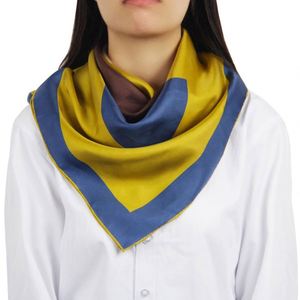 Écharpe carrée pour femme 100% pure en twill, nouveau style, collection automne, impression sérigraphique personnalisée à bas prix - Product Image 6
