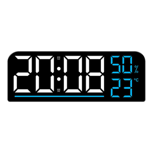 Factory's New Modern LED LUMINOVA Brightness Adjustable Timer Alarm Digital Table Wall <b>Clock</b> Square Shape <b>Battery</b> Operated ABS - Product Image 1