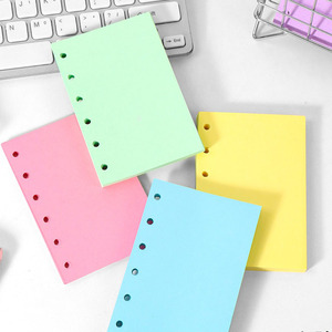 A7 6 Ring Multi color <span class=keywords><strong>Blank</strong></span> Ersatz füllung Innen papier Lose blatt Innen heft Nachfüll seiten - Product Image 6