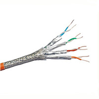 Cable CAT6/CAT7 blindado con conductor de cobre personalizado por fabricante OEM, 8 núcleos, 100 metros por rollo para Ethernet/redes