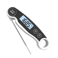 Termometer Daging Digital LCD ABS Lipat dengan Probe, Bacaan Instan Otomatis, Akurasi 1.8, Rentang -58~572, untuk Dapur Rumah Tangga