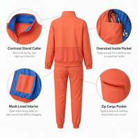 Ensemble de tenue médicale unisexe 3 pièces : veste de maintien au chaud doublée en maille, haut à col en V, pantalon jogger – Uniforme d'hôpital, vêtements de travail médicaux personnalisables avec logo