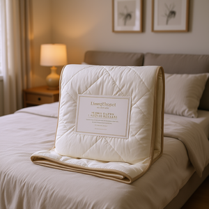 Coperta Alternativa alla Piuma Leggera in Poliestere, per Tutte le Stagioni, Lussuosa, Rettangolare con Bordo in Raso - Product Image 2