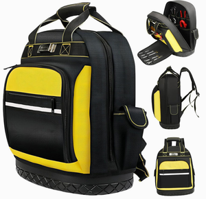Xách Tay Biểu Tượng Tùy Chỉnh Chuyên Nghiệp Nhiệm Vụ Nặng Nề Thợ Điện Ba Lô Nặng Cứng Cao Su Cơ Sở Bền Vành Đai Công Cụ Bộ Túi Bộ Dụng Cụ - Product Image 1