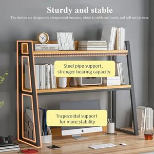 Ký túc xá bàn hutch thang máy tính để bàn Kệ sách 2 tầng Máy tính để bàn tủ sách bàn hutch Top chỉ bàn tổ chức kệ - Product Image 4