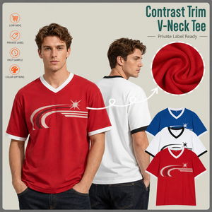 เสื้อยืดคอวีทรงโอเวอร์ไซส์ผ้าคอตตอนหนานุ่มทรงบ็อกซี่ พิมพ์ลายกราฟิก สตรีทแวร์ สกรีนโลโก้ตามสั่ง แบรนด์ส่วนตัว เสื้อยืดผู้ชาย - Product Image 2