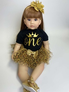 Nouveauté 60 Cm 24 pouces Images <span class=keywords><strong>de</strong></span> poupée solide nouveau-né poupée cheveux longs réaliste doux Reborn Silicone bébé poupée à vendre - Product Image 6