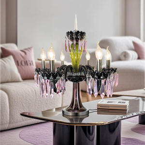 Lámpara de mesa Led de estilo europeo, vela de cristal, lámpara de pie para Villa, sala de estar, restaurante - Product Image 2