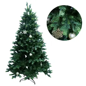 Recyclebaar En Milieuvriendelijk Kunstmatig Full-Dons Vegen Kerstboom Groen Met Ondersteuning 7.5 Voeten