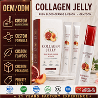 Bâtonnets de gelée de collagène d'usine, emballage personnalisé OEM, vente en gros, complément beauté, fabricant certifié HACCP GMP