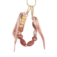 Chaîne de téléphone en acrylique premium, style foulard, avec pendentif à perles irrégulières vintage, breloque pour sac et téléphone, porte-clés de voiture, élégant pour femme de bureau