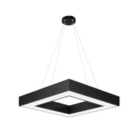 Luminaire linéaire LED moderne en fer, carré et rectangulaire, 60 cm, pour bureau commercial, salle de réunion, supermarché, salon de coiffure