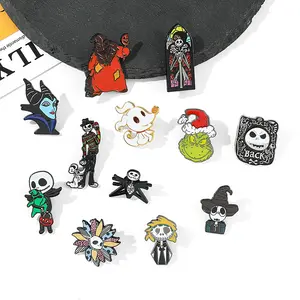 Pin de metal para Halloween, broche de dibujos animados, emblema de solapa, regalos de vacaciones, moda, artesanías, alfileres de ropa, venta al por mayor