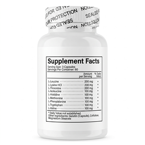 Cápsulas de Mezcla de 9 <span class=keywords><strong>Aminoácidos</strong></span> <span class=keywords><strong>Esenciales</strong></span> EAA de Alta Calidad, Suplementos para Maximizar la Síntesis de Proteína Muscular - Product Image 3