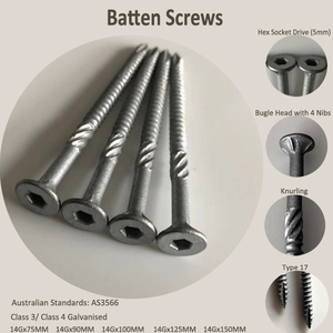 SDPSI DCT Vis à bois T17 Hex Socket Drive Galvanisé CL3 Bugle Batten Vis - Product Image 5