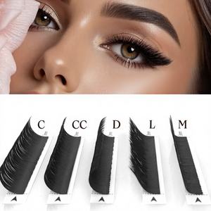 DRAGON Premium Faux Mink Classic Extensions de Cils Individuels 0.20 5-25mm Fibre PBT Cachemire Noir Mat J Curl Naturel Long - Product Image 1