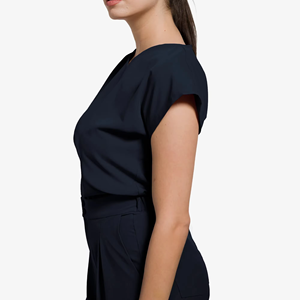 Conjunto de Uniforme Médico <span class=keywords><strong>para</strong></span> Enfermeras y Doctoras, Talla XL, con Logotipo Personalizado, Transpirable, de Spandex, Blusa de Jersey, Bata de Laboratorio, Uniformes de Hospital, Tallas Grandes, OEM - Product Image 4