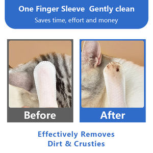 JF Dental Care Toallitas húmedas suaves para mascotas Toallitas para dedos para perros Cepillo de dientes Cuidado de limpieza para la higiene dental de mascotas - Product Image 4