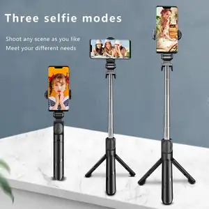 Draagbare Selfie Stick Met Licht Bt Compatibel Selfie Stick Mobiele Telefoon Houder Intrekbaar Multifunctioneel Statief Voor Iphone