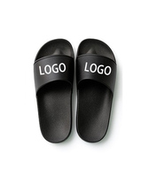 OEM Custom Logo Black Slides Footwear