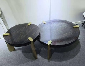 Mesa <span class=keywords><strong>de</strong></span> <span class=keywords><strong>centro</strong></span> redonda con pies <span class=keywords><strong>de</strong></span> Metal <span class=keywords><strong>de</strong></span> estilo nórdico moderno personalizado para sala <span class=keywords><strong>de</strong></span> estar, muebles para el hogar - Product Image 5