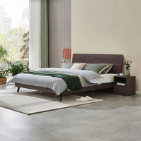 106302 Quanu mobilier de chambre design moderne cadre de lit en MDF cadre de lit double queen size nordique