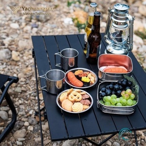 Ensemble de cuisine de camping portable en acier inoxydable pour l'extérieur, 3-4L, design minimaliste pour cuisinières à gaz et à induction - Product Image 5