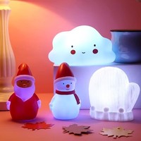 Cartoon Mini Moderne Plastik-Nachtlampe - Niedliche Leuchtpuppe für Schlafzimmer Spaßige LED-Deko Weiche Beleuchtung Kreatives Geschenk für Kinder/Erwachsene