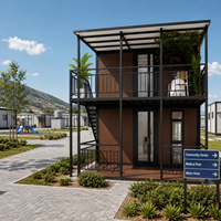 Kits de maisons conteneurs modernes extensibles à 2 étages, 20 pieds, 30 pieds, 40 pieds, maison conteneur de luxe