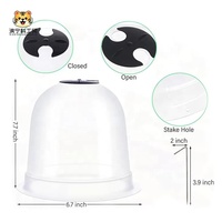 Dôme d'humidification transparent pour pépinière, pot de plante en plastique transparent pour l'intérieur et l'extérieur, pot de semis, pot de fleurs pour semis
