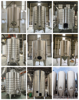 Gran oferta de maquinaria de procesamiento de vino de bebidas de alta calidad 100L 200L 300L 400L tanque de fermentación con camisa de vino para Viñedo