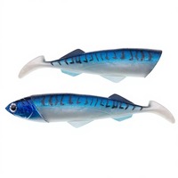 Leurre souple géant à queue de pagaie, pailleté dégradé, 22cm et 26cm, deux tailles, pour la pêche en haute mer