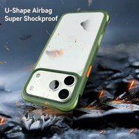 Coque de téléphone antichoc en forme de U avec airbag, pare-chocs antidérapant en TPU de 2,5 mm, coque arrière transparente AF pour iPhone 16 17 18 Pro Max