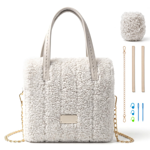 Hand Woven Bag Materials DIY Crafts Simple Durable <b>Sewing</b> Accessory Crochet Bucket Bag Kits Crossbody Knitting <b>Set</b> - Product Image 1