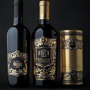Fanyi artigianale metallo vino 500Ml strizzacervelli nero 30 <span class=keywords><strong>Ml</strong></span> Pvc bottiglia di acqua minerale stampa etichette di birra etichette per bottiglie di profumo - Product Image 2