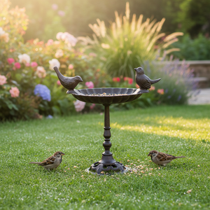 Modern High Quality <strong>Bird</strong> Stand <strong>Metal</strong> <strong>Bird</strong> <strong>Bath</strong> for Garden Backyard Decoration Latest Design Lawn Ornament - Product Image 3