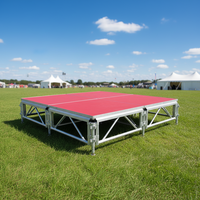 Scène mobile portable en alliage d'aluminium pour l'extérieur, design pliable pour événements, concerts, mariages et présentoirs de structures.