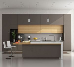 Gabinete de cocina moderno de madera maciza de diseño clásico de lujo con Isla - Product Image 6