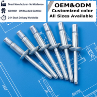 Rivets aveugles Anlock In-bolt Mono en acier, tête ronde, 1/4 po, zingués, longueur 14 mm et 20 mm, classe 12