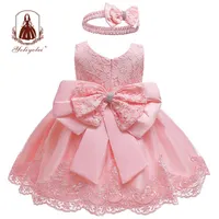Yoliyolei - Formal Lace Dress with Big Bow for Kids