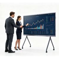 Pizarra Interactiva Inteligente con Pantalla de 75 Pulgadas, 4K UHD, 20 Puntos Táctiles, Android 14, OPS, para Interiores, Negocios, Educación, Centros Comerciales, Gráficos, OEM, ODM