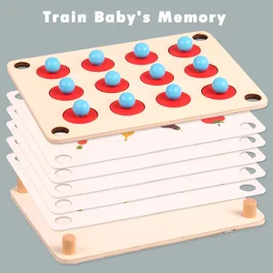 Montessori Toys gioco di interazione per genitore-figlio Memory Match scacchi gioco di feste popolare Puzzle educativo in legno giocattolo per bambini