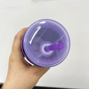 Nouvelles tasses isothermes en acier inoxydable à double paroi de 16 oz, couleur Halloween noir et violet, vierges pour sublimation, pour wraps UV DTF 2025 - Product Image 3